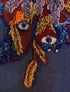 "Eyes on You" Reimagined Vintage Kimono - Kimono Zulu Artist Collaboration with Mina Gaber